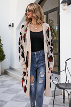 Load image into Gallery viewer, Leopard Open Front Cardigan with Pockets
