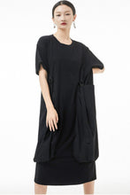 Load image into Gallery viewer, Strap Detail T-Shirt Dress with Pockets
