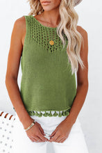 Load image into Gallery viewer, Tassel Hem Sleeveless Knit Tank
