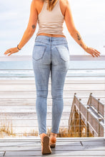 Load image into Gallery viewer, Ankle-Length Distressed Jeans with Pockets
