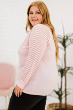 Load image into Gallery viewer, Plus Size Sheer Striped Sleeve V-Neck Top
