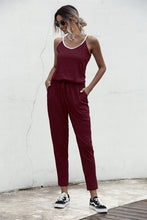 Load image into Gallery viewer, Contrast binding Cami Jumpsuit
