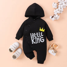 Load image into Gallery viewer, LITTLE KING Hooded Bodysuit
