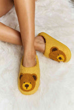 Load image into Gallery viewer, Melody Teddy Bear Print Plush Slide Slippers
