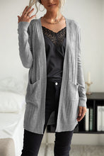 Load image into Gallery viewer, Ribbed Longline Open Front Cardigan
