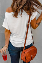 Load image into Gallery viewer, Sequin Lucky Clover Boat Neck T-Shirt
