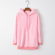 Load image into Gallery viewer, Full Size Quarter-Zip Drawstring Teddy Hoodie

