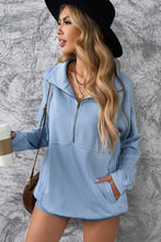 Load image into Gallery viewer, Half Zip Sweatshirt with Kangaroo Pocket
