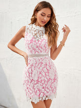 Load image into Gallery viewer, Lace Zip-Back Sleeveless Dress
