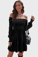 Load image into Gallery viewer, Square Neck Smocked Ruffle Hem Dress
