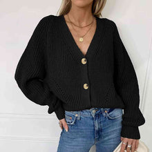 Load image into Gallery viewer, Button Up V-Neck Long Sleeve Cardigan
