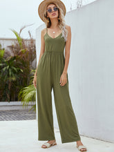 Load image into Gallery viewer, Adjustable Spaghetti Strap Jumpsuit with Pockets
