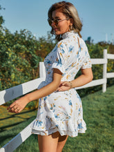 Load image into Gallery viewer, Floral Keyhole Tie Waist Mini Dress
