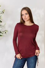 Load image into Gallery viewer, Culture Code Full Size Drawstring Round Neck Long Sleeve Top
