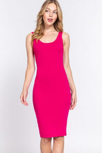 Load image into Gallery viewer, ACTIVE BASIC Ribbed Round Neck Tank Dress
