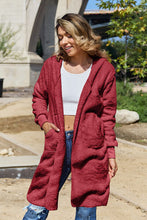 Load image into Gallery viewer, Double Take Full Size Hooded Teddy Bear Jacket with Thumbholes
