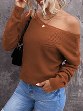 Load image into Gallery viewer, Crisscross Back Waffle-Knit Sweater
