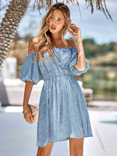 Load image into Gallery viewer, Leopard Square Neck A-Line Dress
