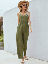 Load image into Gallery viewer, Adjustable Spaghetti Strap Jumpsuit with Pockets
