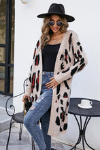 Load image into Gallery viewer, Leopard Open Front Cardigan with Pockets
