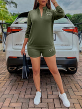 Load image into Gallery viewer, BE KIND Graphic Quarter-Zip Sweatshirt and Shorts Set
