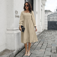 Load image into Gallery viewer, Smocked Square Neck Midi Dress
