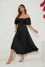 Load image into Gallery viewer, Smocked Square Neck Tiered Dress
