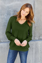 Load image into Gallery viewer, Basic Bae Full Size V-Neck Lantern Sleeve Blouse
