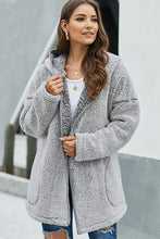 Load image into Gallery viewer, Button Front Hooded Teddy Coat
