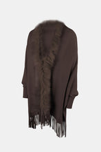 Load image into Gallery viewer, Fringe Open Front Long Sleeve Poncho
