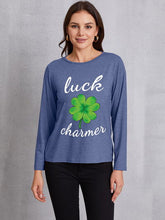 Load image into Gallery viewer, LUCK CHARMER Lucky Clover Round Neck T-Shirt
