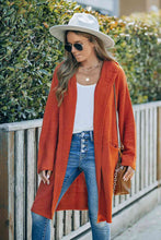 Load image into Gallery viewer, Open Front Longline Hooded Cardigan
