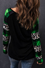 Load image into Gallery viewer, LUCKY Plaid Round Neck T-Shirt
