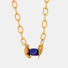 Load image into Gallery viewer, Natural Stone Pendant Titanium Steel Necklace
