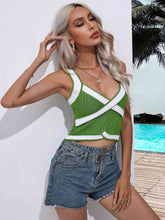 Load image into Gallery viewer, Contrast Crisscross Knit Tank
