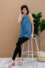 Load image into Gallery viewer, Doe &amp; Rae Forever Young Mineral Wash Denim Sleeveless Top
