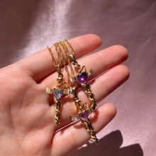 Load image into Gallery viewer, Copper Zircon Cross Pendant Necklace
