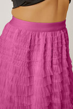 Load image into Gallery viewer, Ruched High Waist Tiered Skirt
