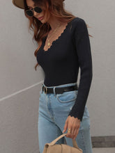 Load image into Gallery viewer, V-Neck Ribbed Knit Top
