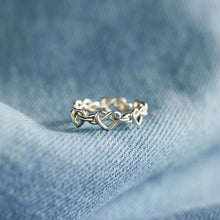 Load image into Gallery viewer, Knotted Hearts 925 Sterling Silver Open Ring
