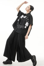 Load image into Gallery viewer, Contrast Button Front Curved Hem Shirt
