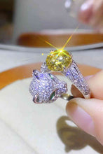 Load image into Gallery viewer, 2 Carat Yellow Moissanite Animal Bypass Ring
