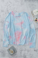 Load image into Gallery viewer, Tie-Dye Boat Neck Batwing Sleeve Tee
