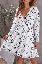 Load image into Gallery viewer, Star Pattern Surplice Dress
