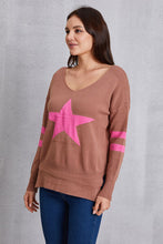 Load image into Gallery viewer, Star Scoop Neck Dropped Shoulder T-Shirt
