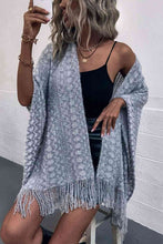 Load image into Gallery viewer, Open Front Fringe Hem Poncho
