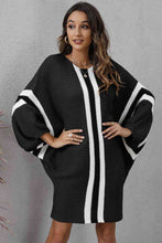 Load image into Gallery viewer, Ribbed Round Neck Long Sleeve Sweater Dress
