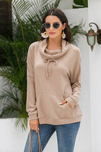 Load image into Gallery viewer, Cowl Neck Drop Shoulder Sweatshirt
