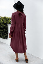 Load image into Gallery viewer, Solid Asymmetrical Patch Pleated Dress
