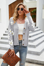 Load image into Gallery viewer, Flower Pattern Button Front Cardigan
